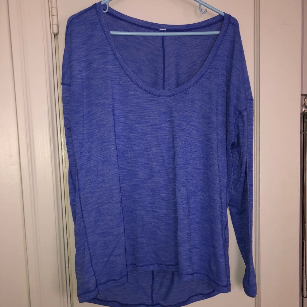 blue lululemon long sleeve top